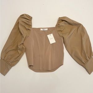 Tan corset top, NEW with tag